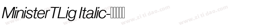 MinisterTLig Italic字体转换